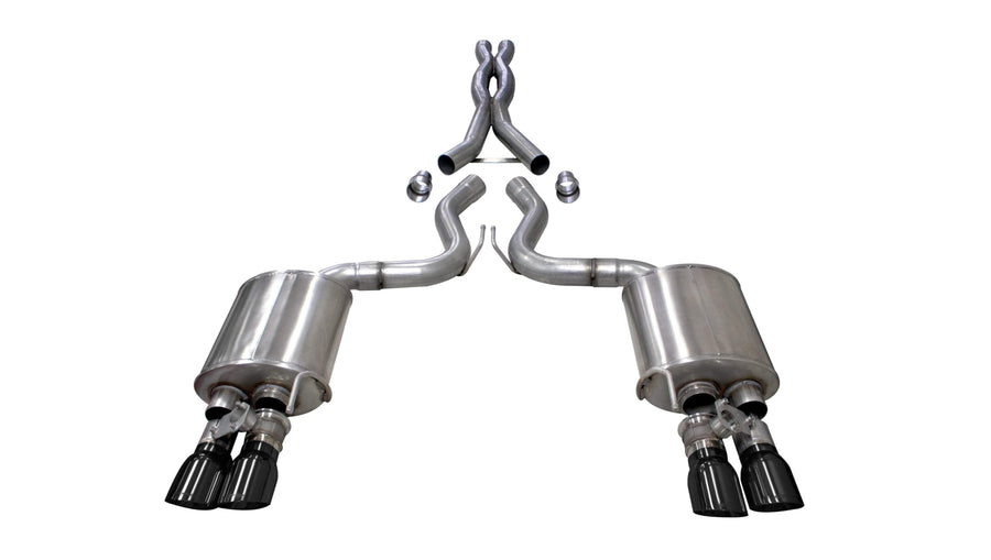 2018-2019 Ford Mustang Gt Cat-Back Exhaust System 3.0" Dual Rear Exit with Twin 4.0" Tips (21001) Sport - Extreme Sound Levels