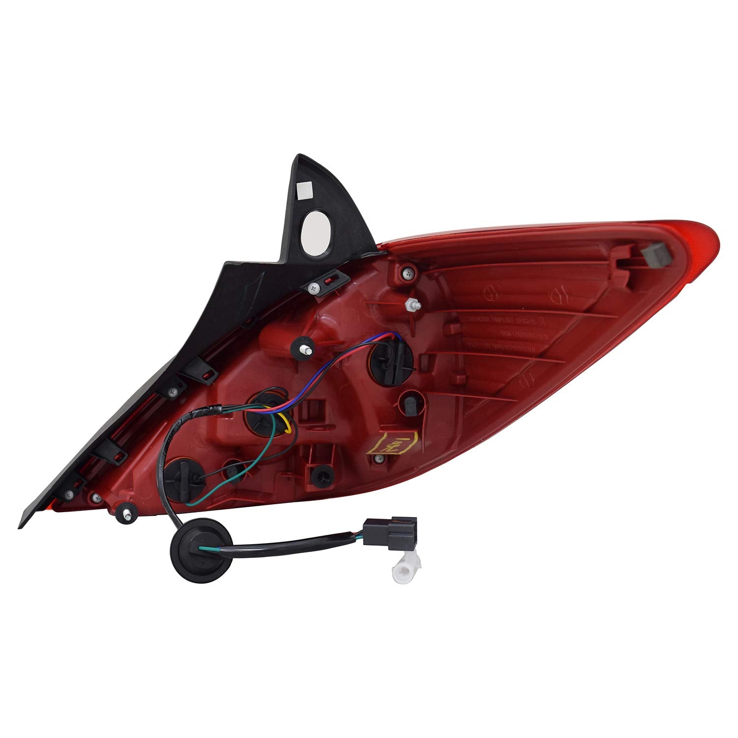 Left TYC Tail Light Assembly Compatible with 2007-2012 Nissan Versa