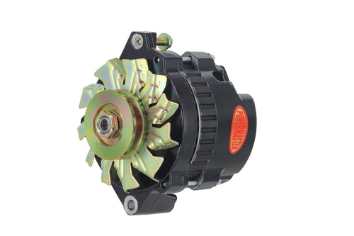 Alternator Powermaster 578011 (GM CS130 Black 140A 1V Pulley Str Mtg 6.14" 1-Wire or OE Hookup), 1 Pack