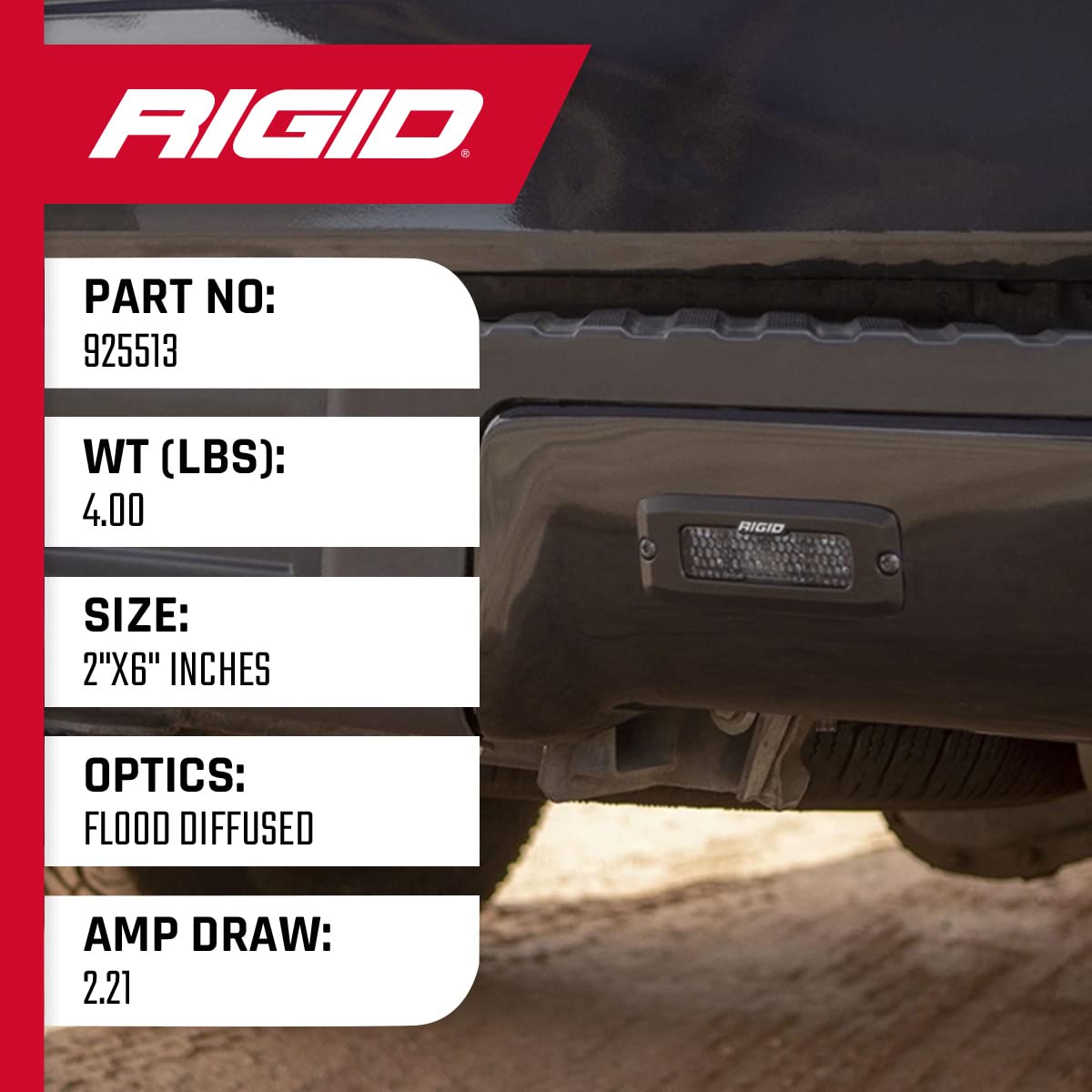 SR-Q PRO FLOOD DIFFUSED PAIR BLACK FLUSH MOUNT - RIGID INDUSTRIES