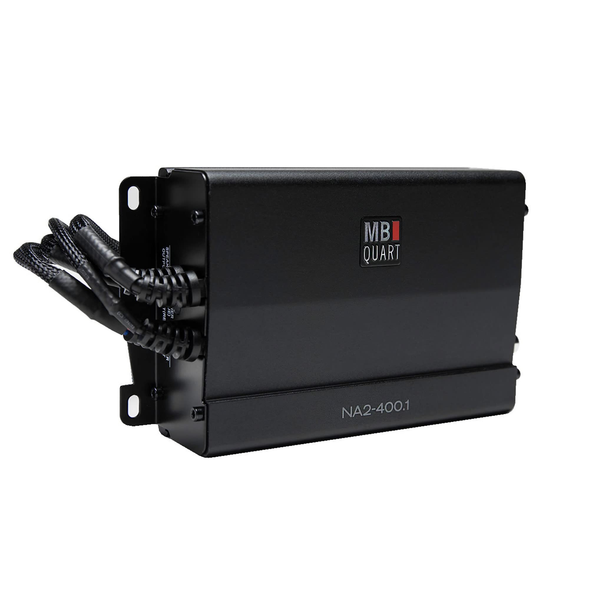 MB Quart Nautic Marine Powersports 1 Channel 400 Watt Maximum Power Full Range Class D Amplifier with PWM MOSFET Power, Black