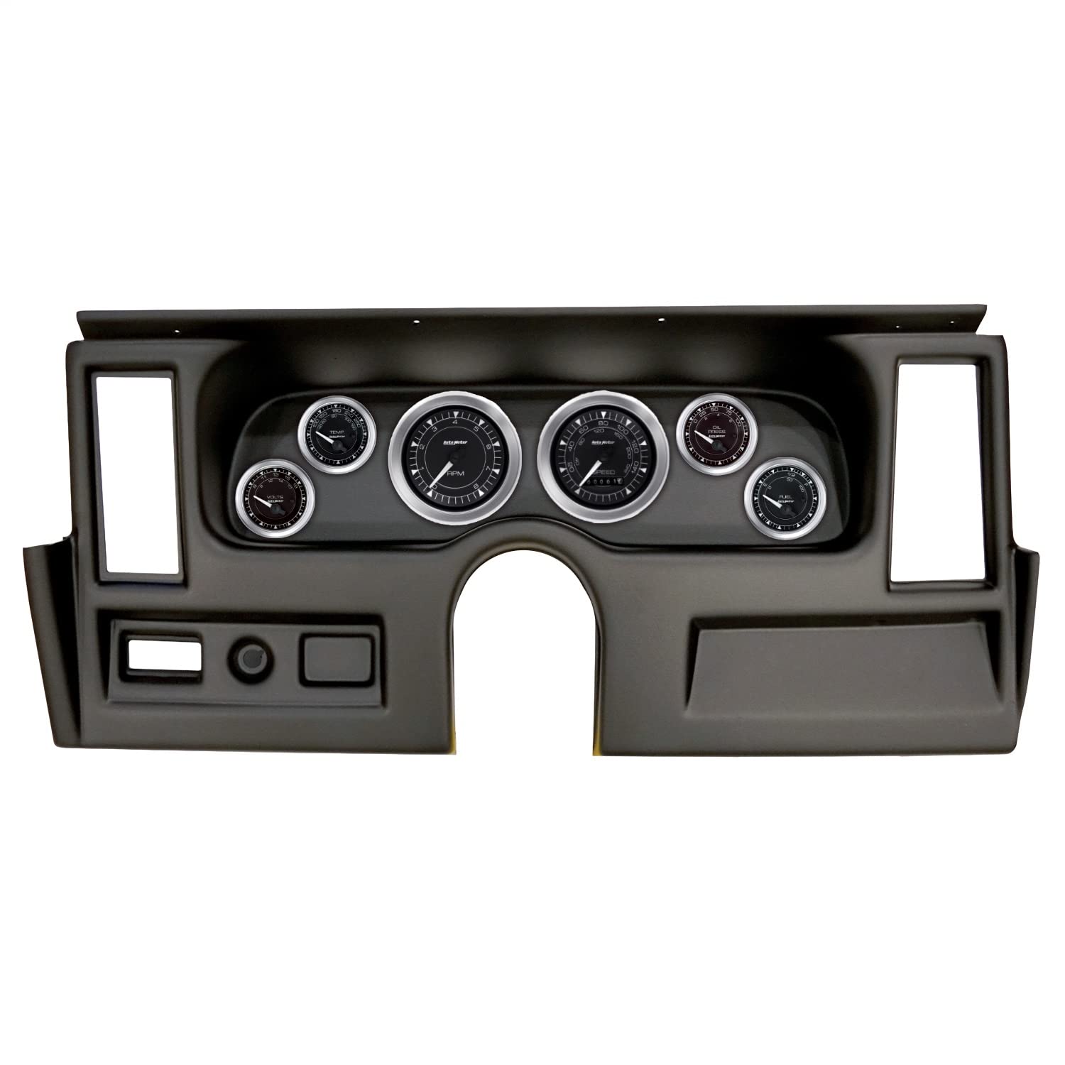 AutoMeter Dash Kit Direct Fit, (3 3/8" X2, 2 1/16" X4), Chevrolet Nova 77-79, Chrono (2916-04)