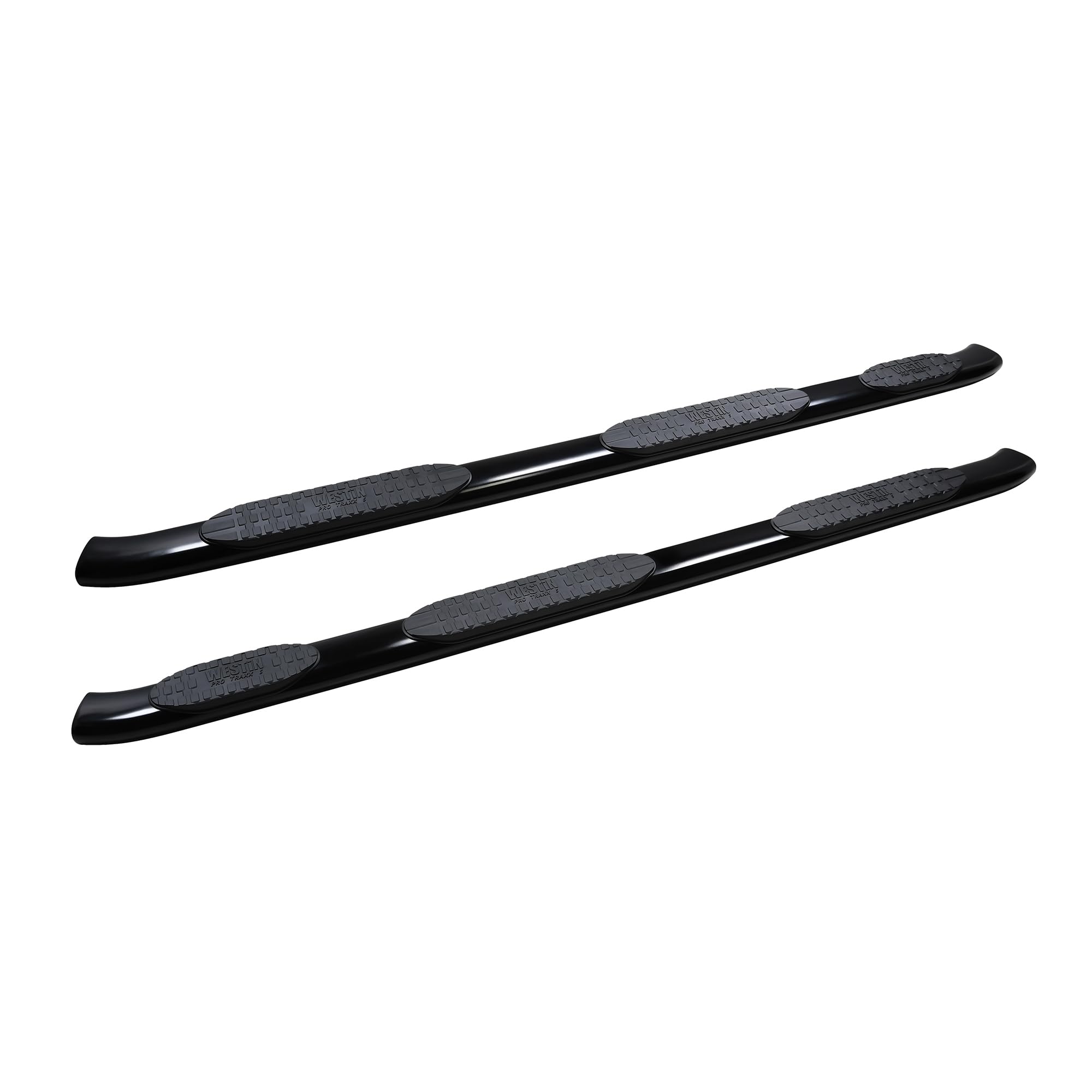 Westin PRO TRAXX 5 Oval Wheel to Wheel Nerf Bars fits 2019-2025 Ram 1500 Crew Cab 5'7" Bed (Exc 1500 Classic) Black Pair
