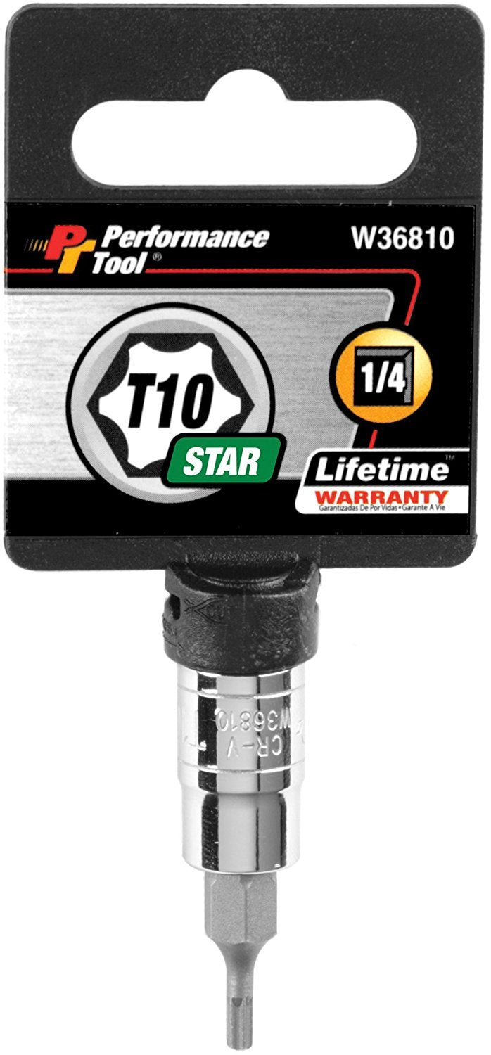 W36810 Performance Tool Star Bit Socket, 1/4-Inch Drive