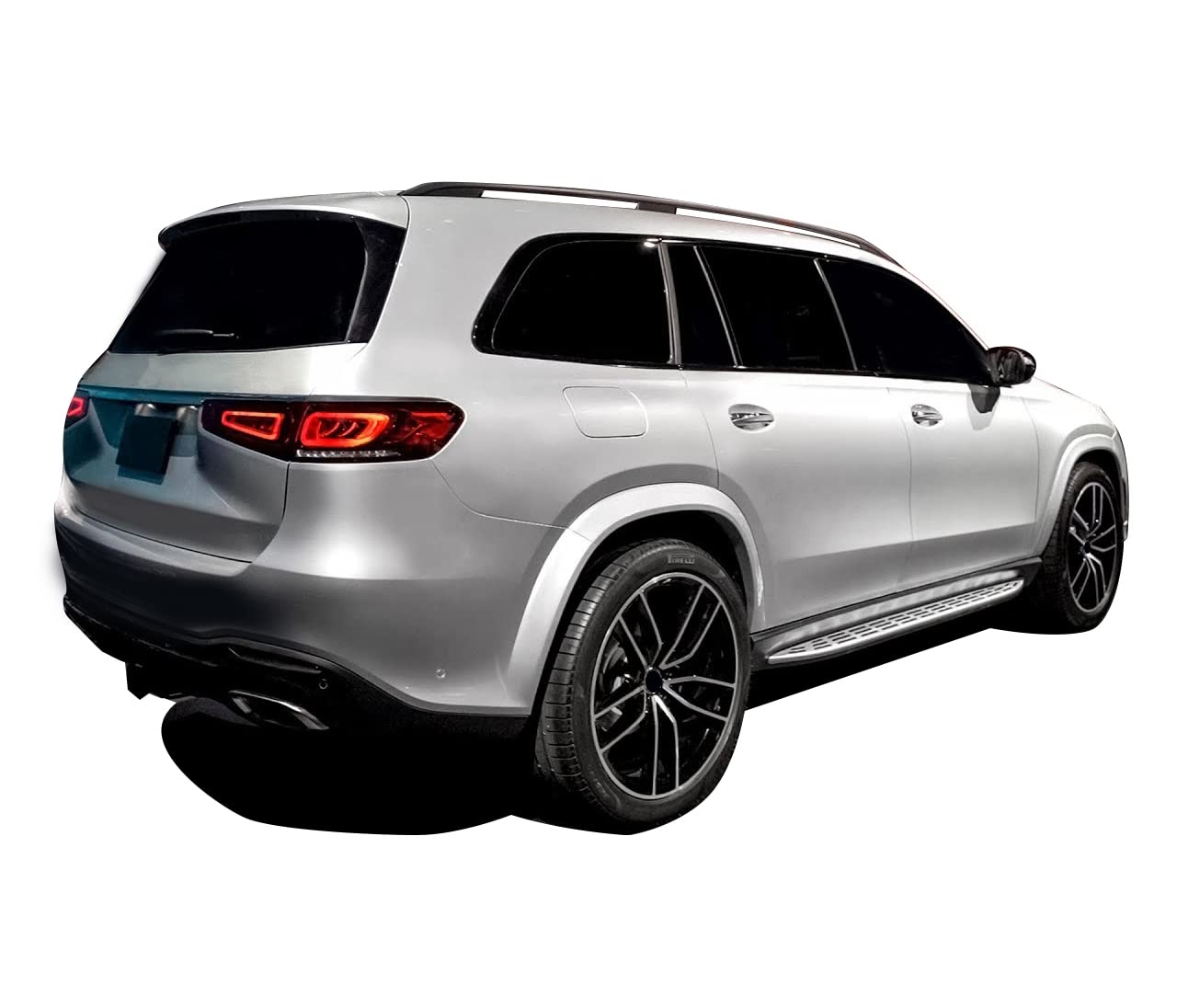 Aluminum Black Horse OEM Replica Running Boards Compatible with2020-2024 Mercedes-Benz GLS450/GLS580