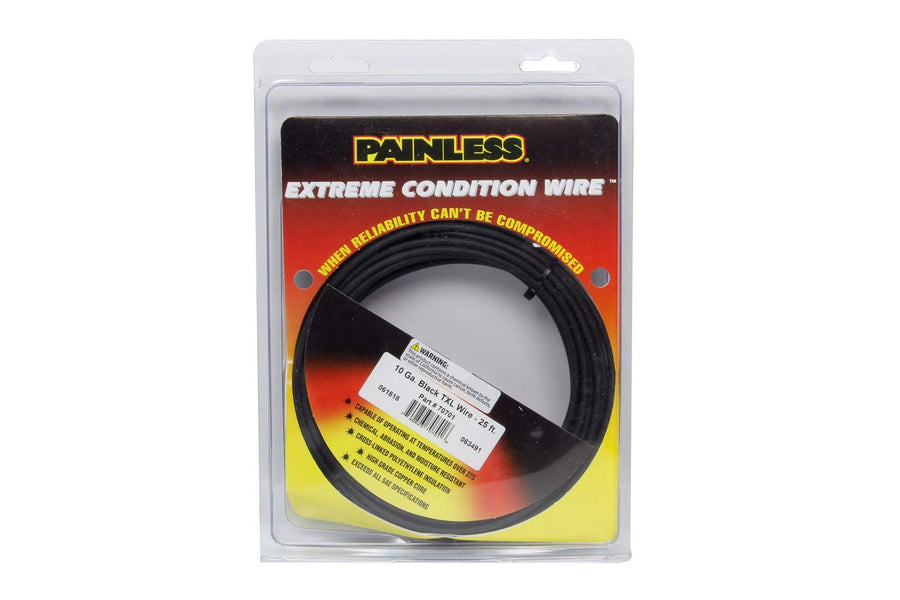 10-Gauge Painless Performance Black TXL Wire (25' Roll)