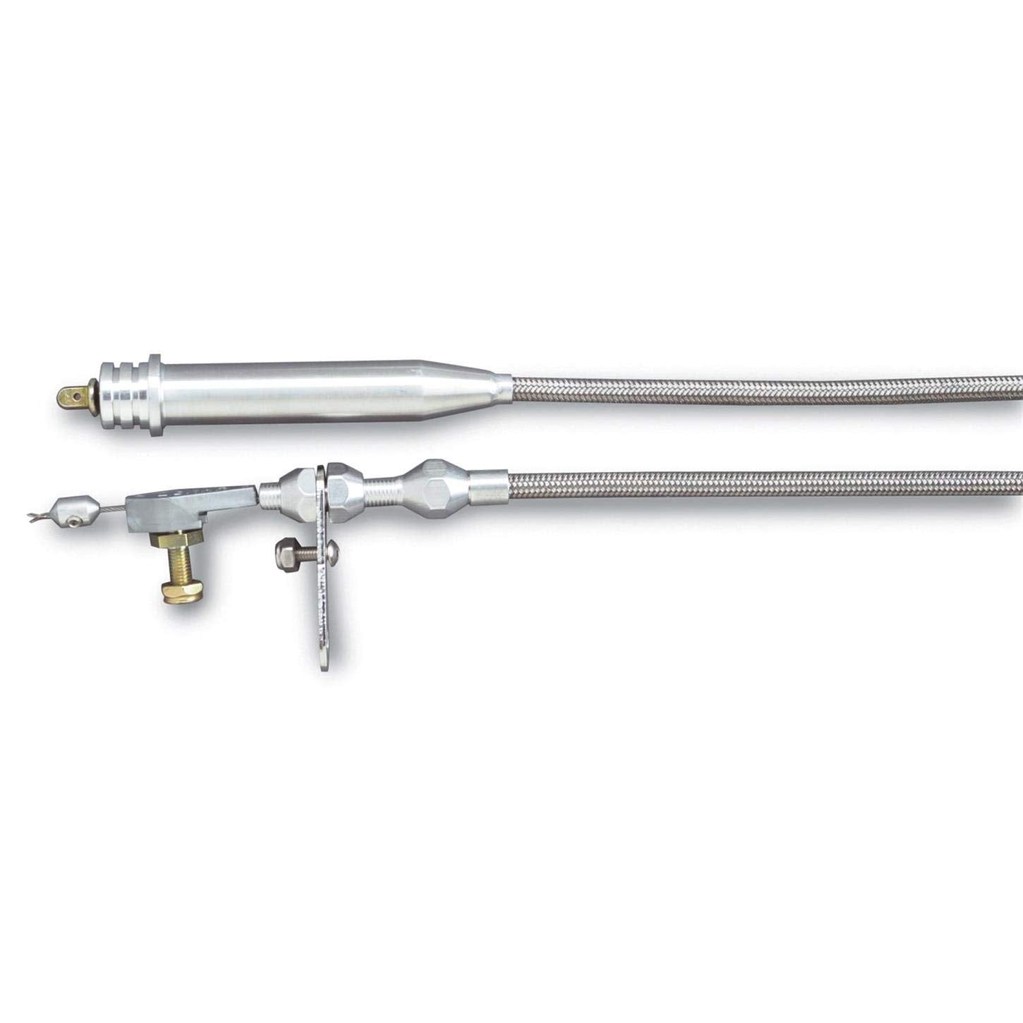 Kickdown Cable Kit Lokar XKD-2200RHT with Black Stainless Steel Housing and Black Aluminum Fittings for GM 2004R Transmission