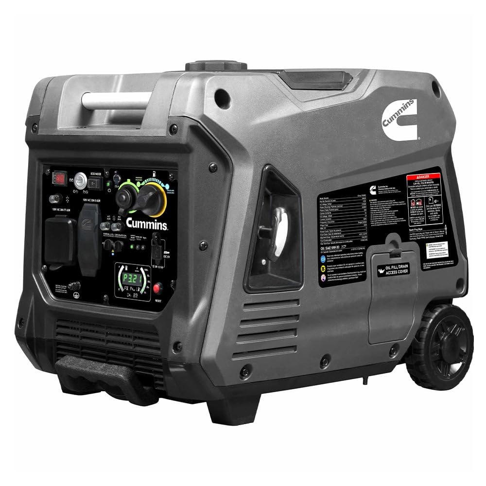 Onan Cummins P4500iDF Dual Fuel Inverter Generator – 4500W Gas/4050W Propane, Remote Start, Ultra-Quiet 52 dBA, RV Ready, LED Display, 15-Hr Run Time