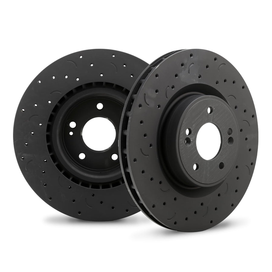 Talon Cross-Drilled and Slotted Vented Rotor, Hawk Performance Brakes 13.39 in. Diameter, 2.23 in. Height