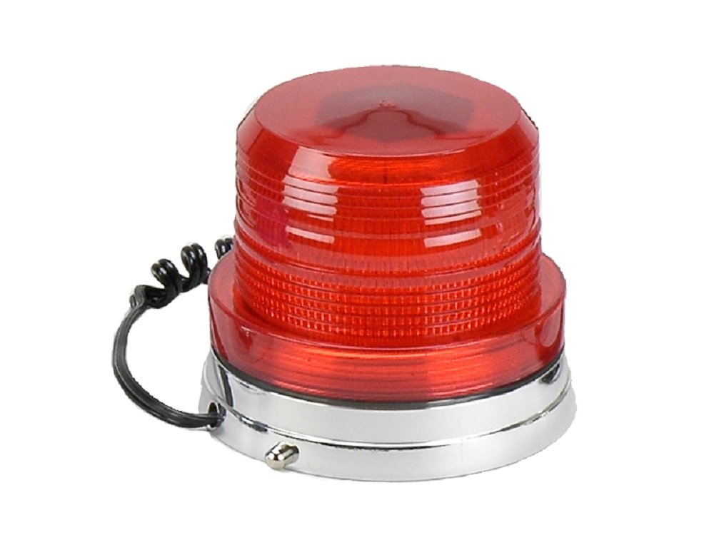 Hawkeye LED Rotating And Flashing Emergency Warning Light Wolo (3010-R) - Red Lens - Red LED's, Magnet Mount