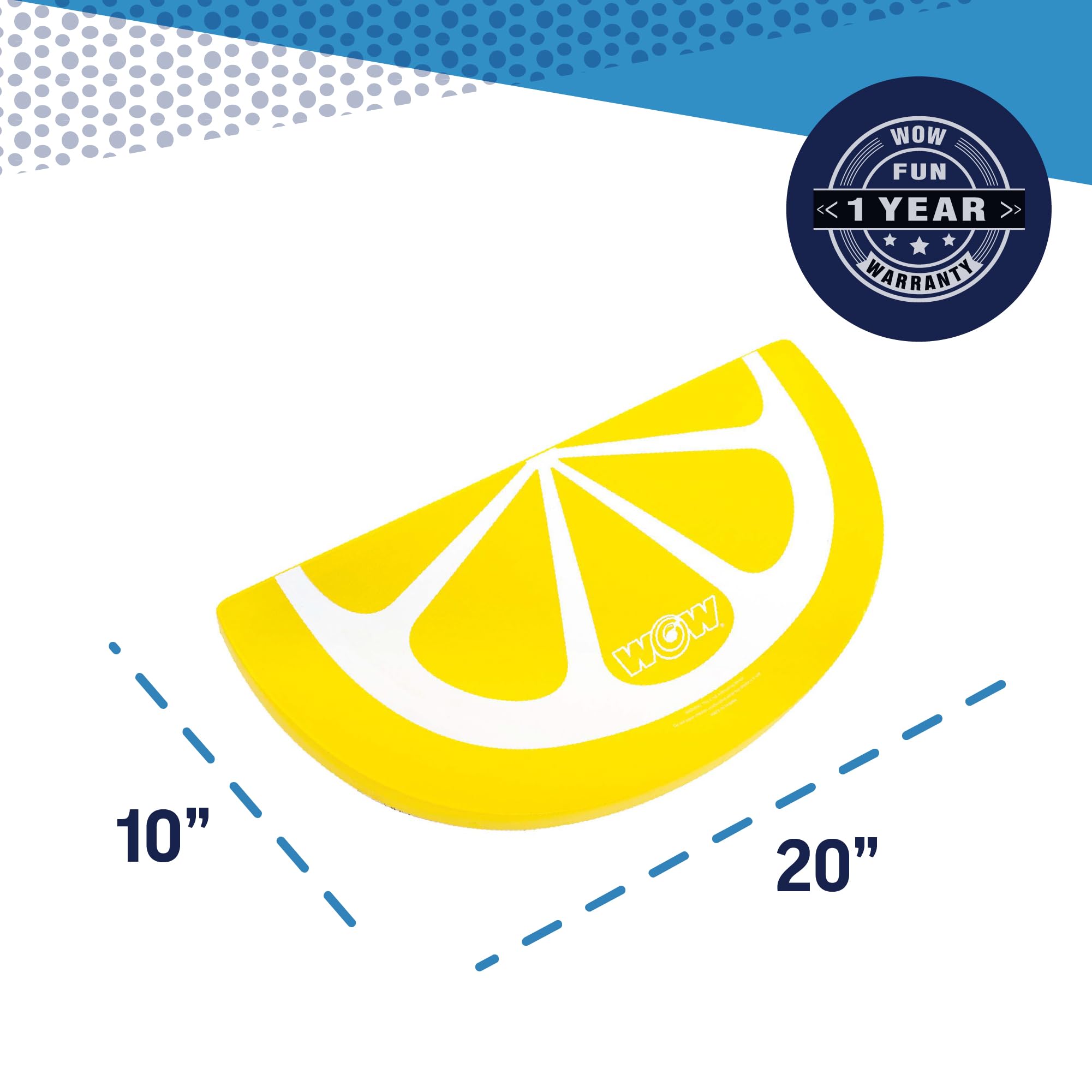 Lemon/Lime Foam Dipped Seat - WOW Sports Poolside Seat For Edge of Pool - Portable Cushion - Pool Edge Chair