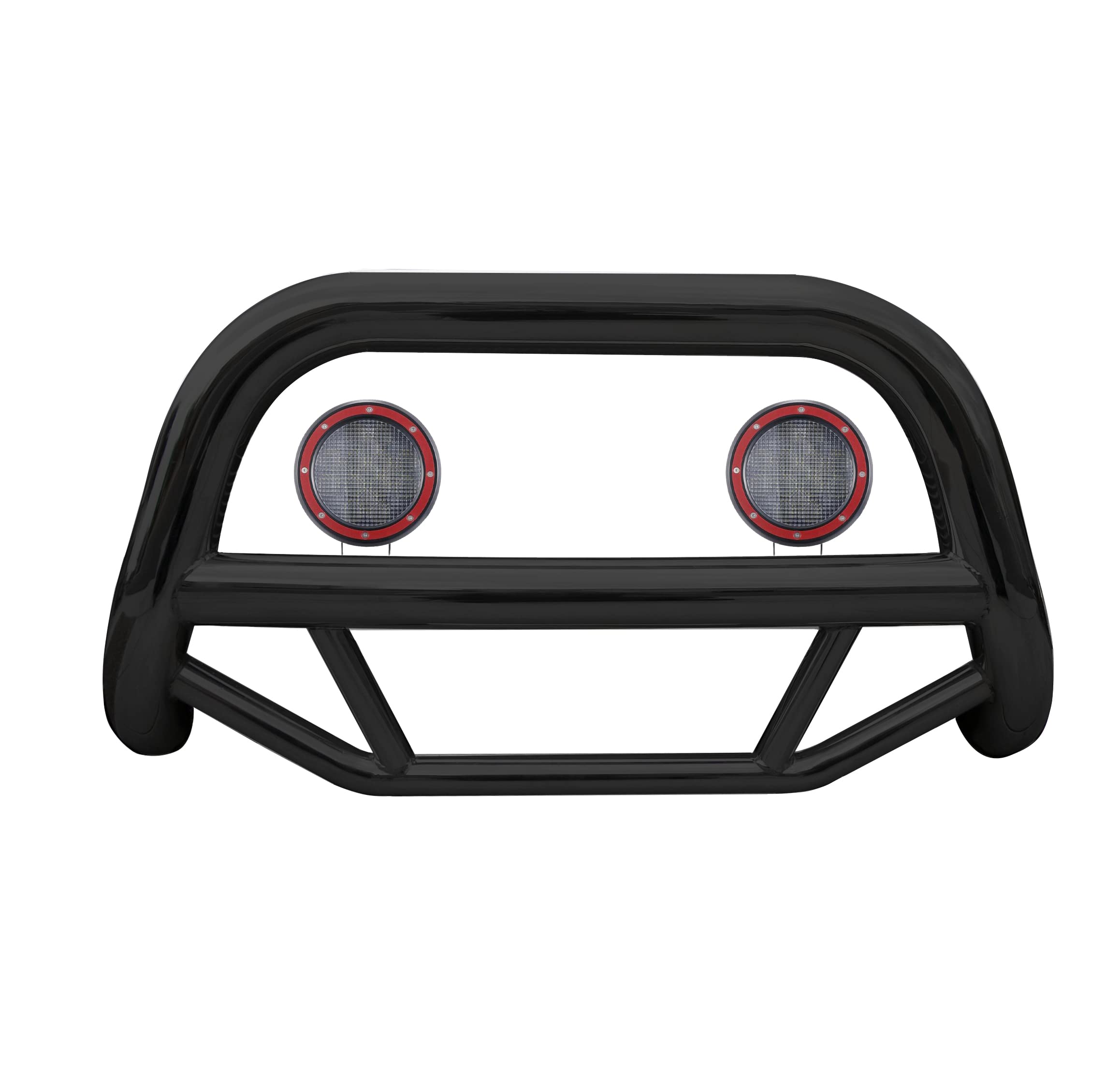 Max Bull Bar Kit Black Horse No Skid Plate Stainless Steel Compatible with 2005-2010 Toyota Sienna-MBS-TOB4901-PLFR