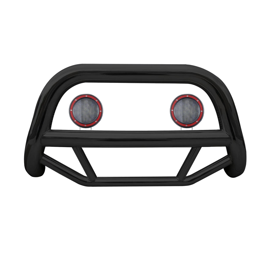 Max Bull Bar Kit Black Horse No Skid Plate Stainless Steel Compatible with 2001-2007-Toyota Highlander-MBS-TOF5007-PLFR