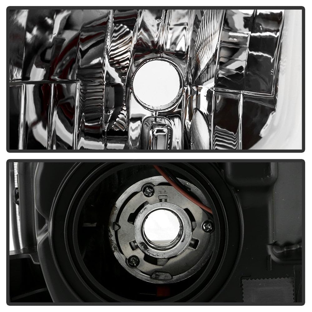 Ford F150 Spyder (xTune) 18-20 (XL XLT Lariat Model) w/LED DRL Halogen Headlight - Low Beam-H11(Included) ; High Beam-HB3(Included) ; Signal-7444NA(Included) - Chrome