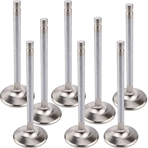 Manley Exhaust Valve, 1.880 in Head, Extreme Duty, 11/32 in Valve Stem, 5.522 in Long, Stainless, compatible with Big Block Chevy, Set of 8