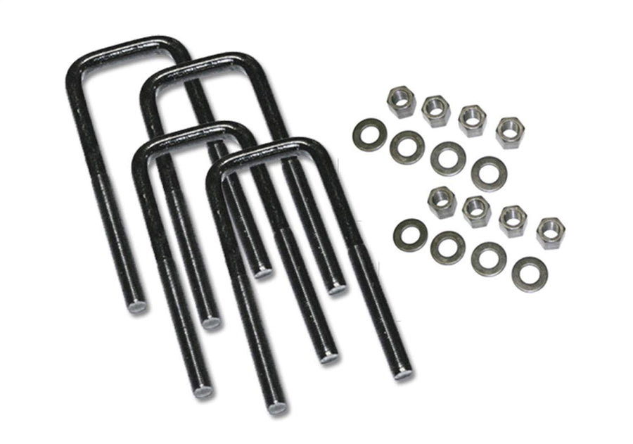 Superlift U-Bolt Kit RealTruck | Square U-Bolts 9/16 x 2-1/2 x 12 | 10504 | 4 Pack of U-Bolts with Hardware
