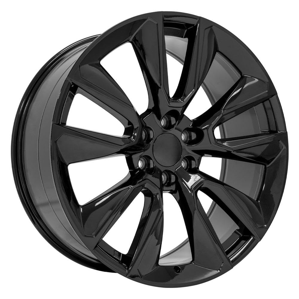 24 Inch OE Wheels CV32 Rim Fits Silverado 1500 Style 6x139.7 24x10 Gloss Black - Hollander 5916 (1)