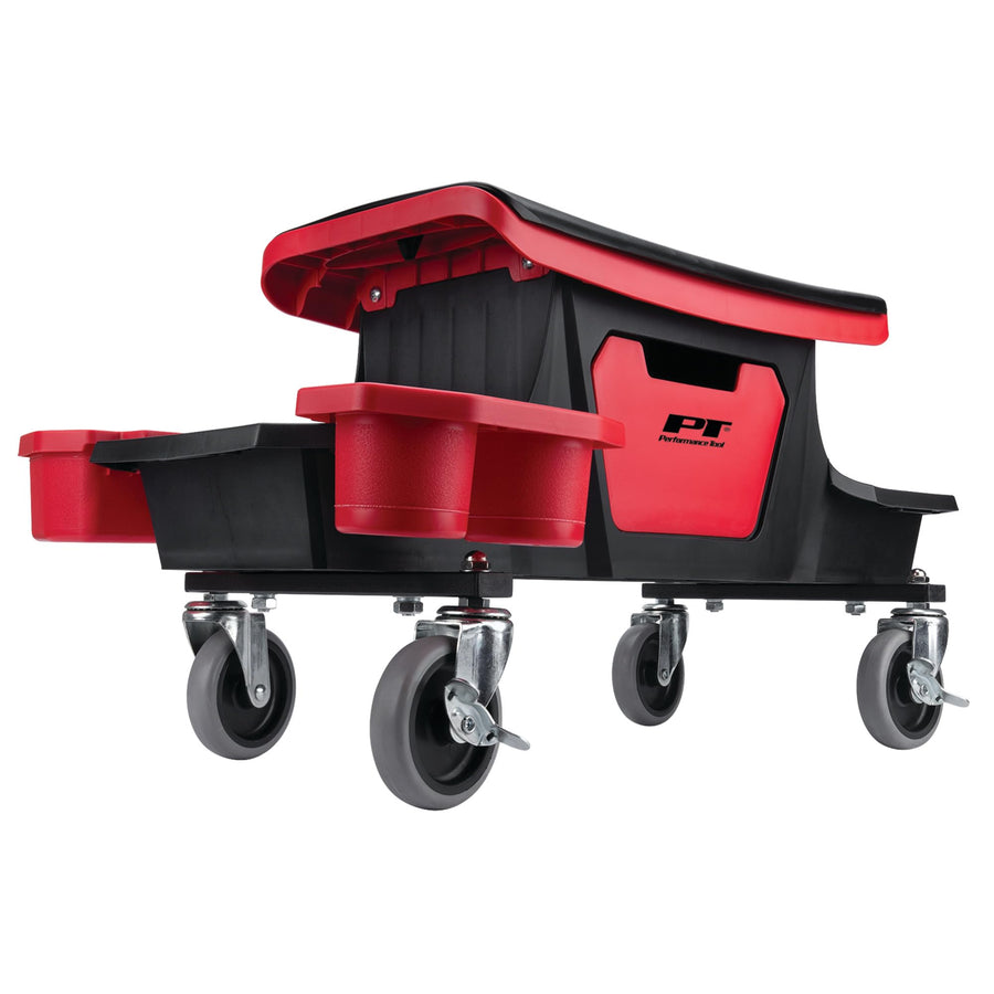 Heavy Duty Performance Tool W85035 Roller Mechanics Seat and Brake Stool with 4-Inch Rubber Swivel Casters Roll Over