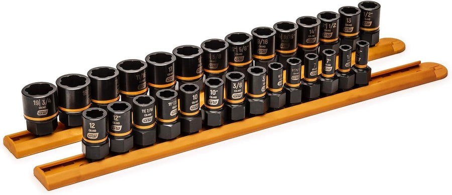 28 Pc. GEARWRENCH 1/4" & 3/8" Drive Bolt Biter™ Impact Extraction Socket Set - 84784