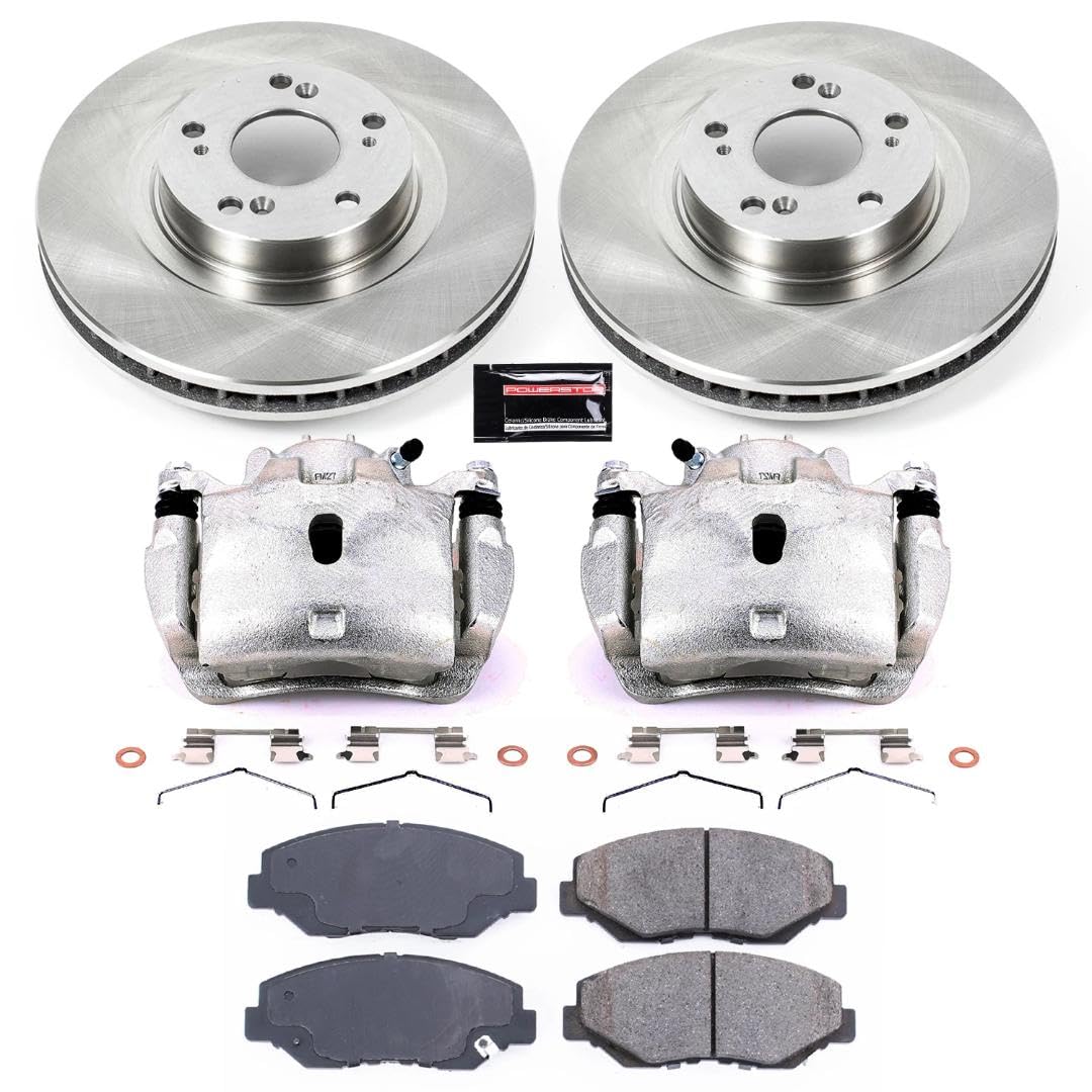 Power Stop KCOE3055 Brake Kit Stock Replacement with OE Calipers- Front For Acura ILX 2013-2015, Honda CR-V 2005-2006, Honda Civic 2012-2015 [Model Specific]