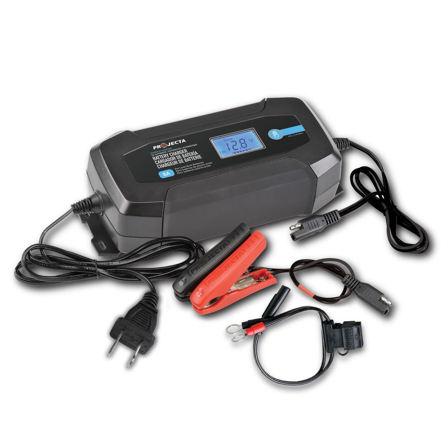 12V Battery Charger, 8.0A, 8 Stage AUTO (for Lead Acid Batteries)