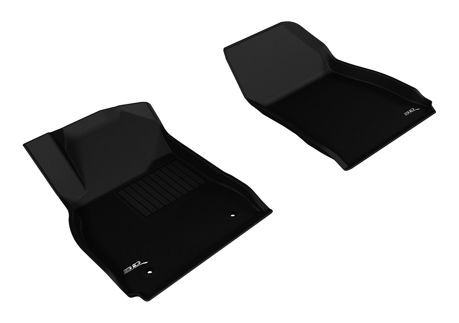 3D MAXpider Custom Fit Front Row All-Weather Floor Mat for Select Cadillac XTS Models - Kagu Rubber (Black)