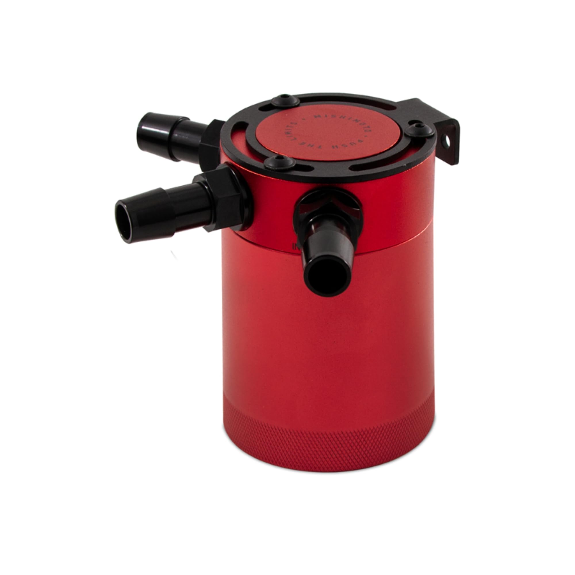 Mishimoto Compact Baffled Oil Catch Can, 3-Port, MMBCC-CBTHR-RD Red