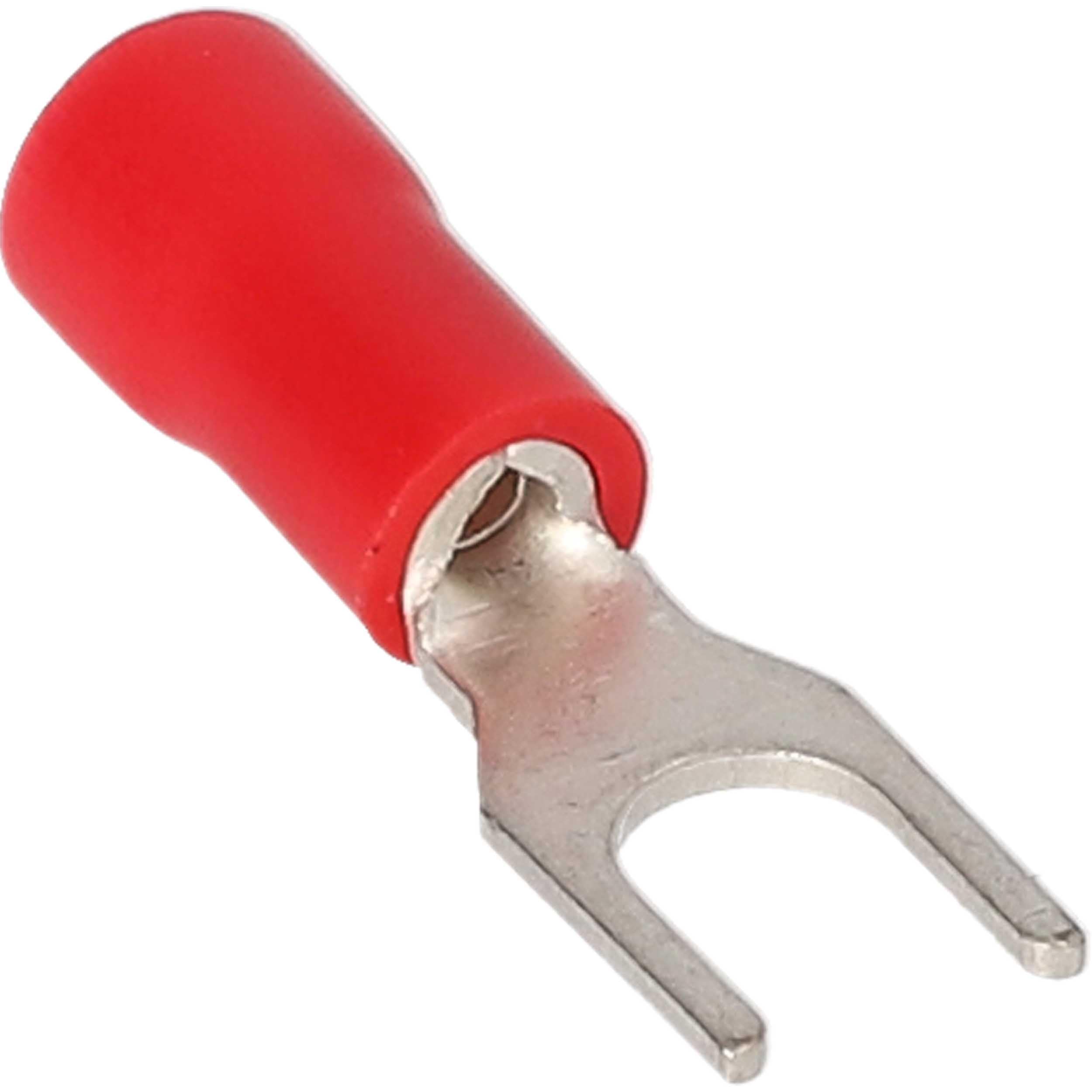 RVST10 Install Bay Spade Terminal Vinyl Connector 22/18 Gauge #10, Red (100-Pack)