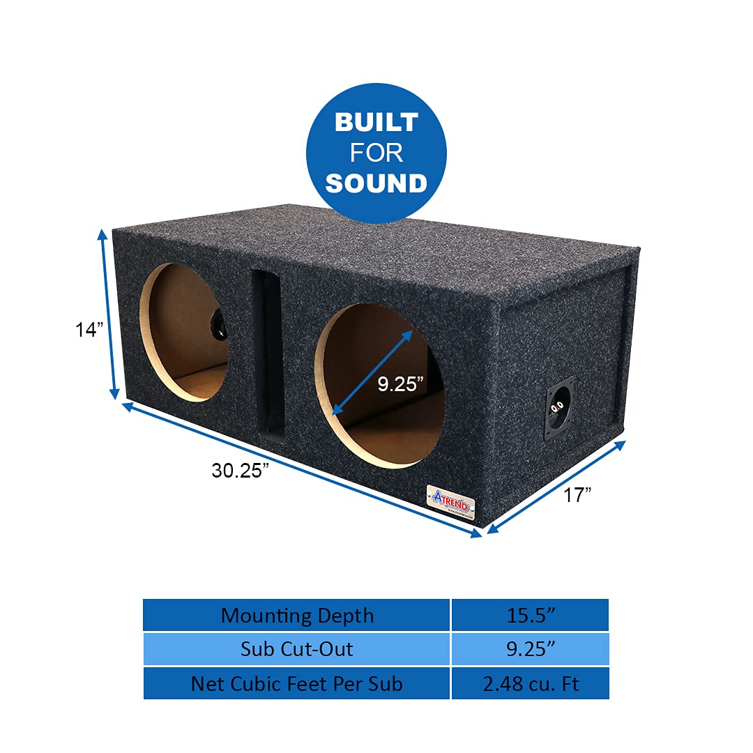 10DQV Atrend 10” Dual Vented Subwoofer/Speaker Enclosure Designed and Engineered in USA with The Latest in Computer Automated Design So You Can Let The Music Move You