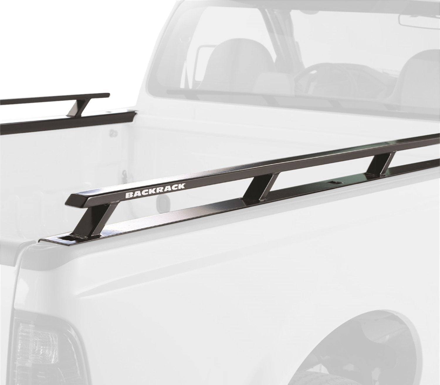 BACKRACK RealTruck Side Rails to use w/Standard Bed | Black, No Drill | 80523 | Fits 2015-2025 Ford F-150 8' Bed