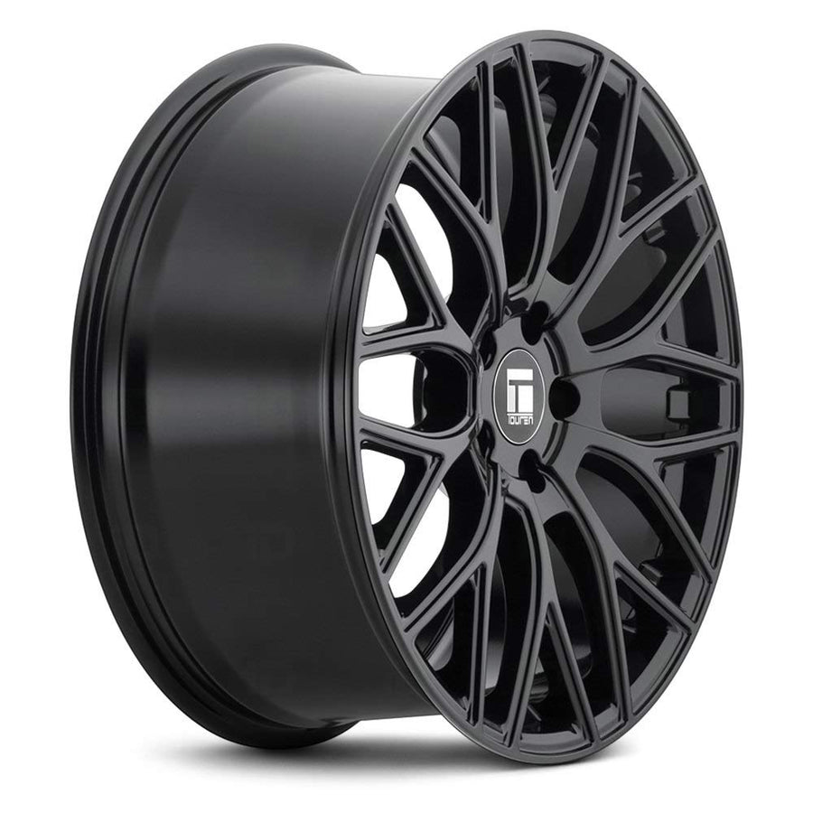 Gloss Black Touren TR76 Wheel with Alloy Steel (18 x 8. inches /108 x 108 mm, 35 mm Offset)