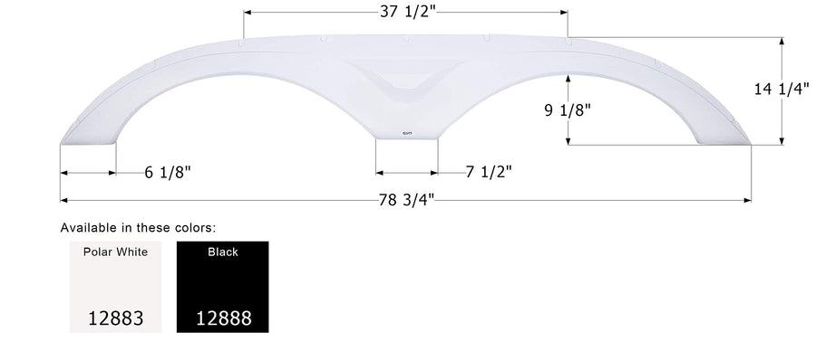 Fender Skirt ICON, Tandem, Dutchmen, FS2883, Polar White