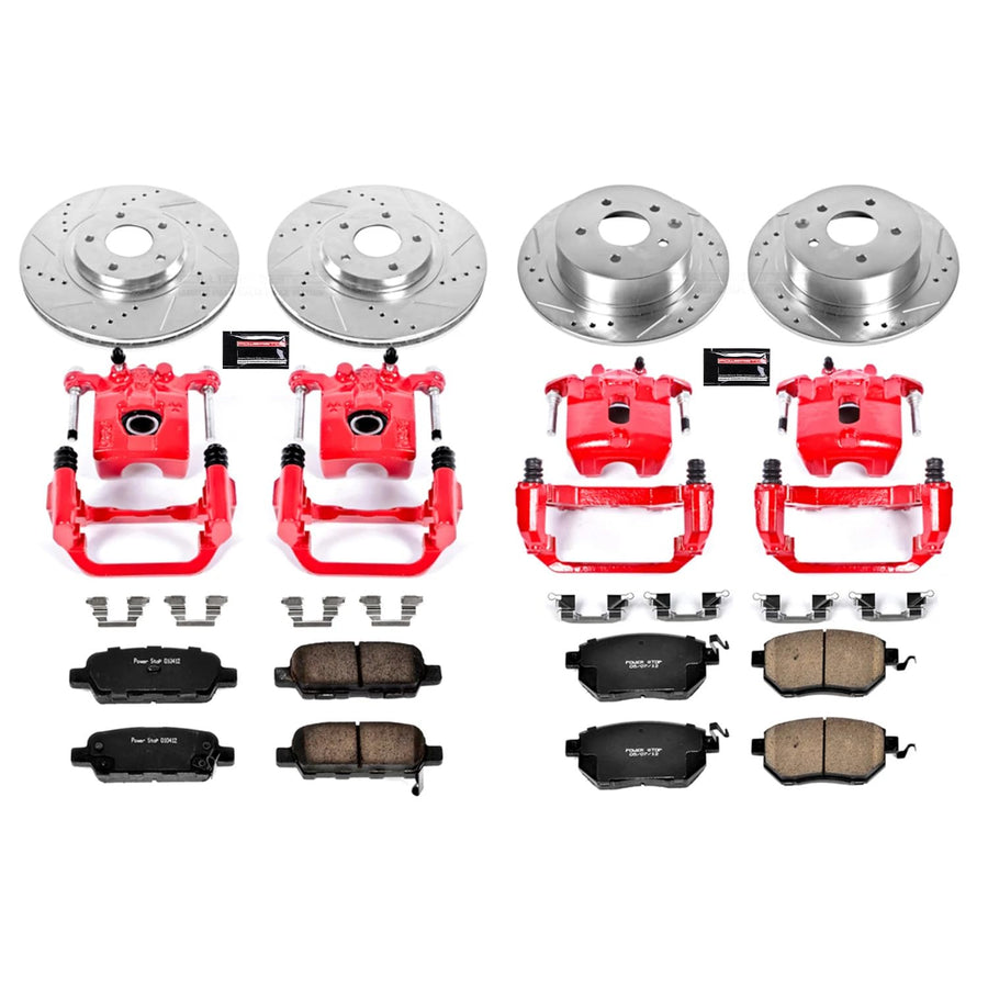 Power Stop 1-Click Performance Brake Kit with Caliper For Nissan Maxima KC092 2004-2006 [Model Specific]