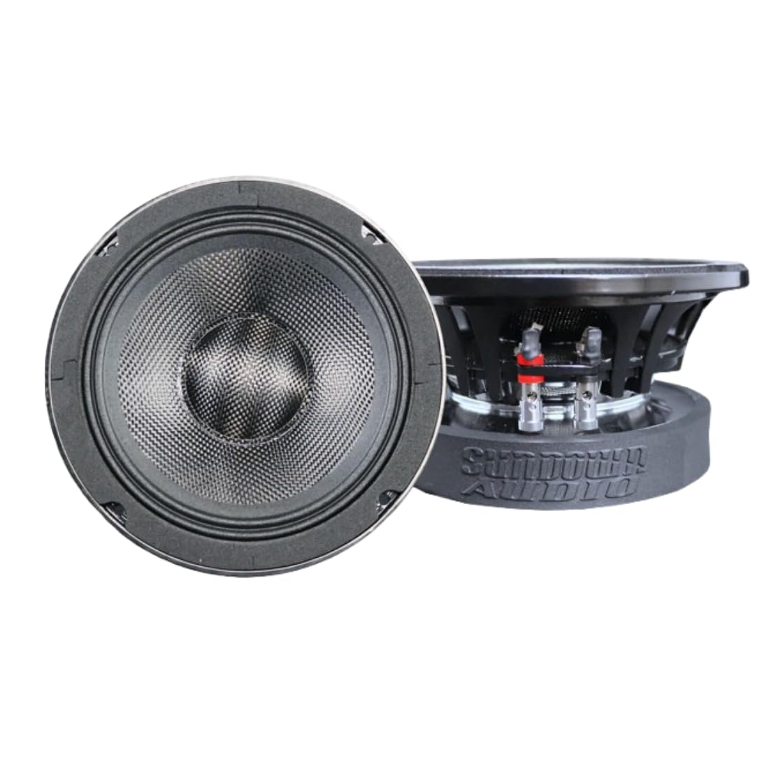 Sundown Audio 300W RMS VEX-6.5" Pro Audio Midrange Speaker - 4-Ohm SVC, Carbon Fiber Cone, Ferrite Motor, High SPL 94 dB, Vented Cast Frame, Mid-Bass Optimized Car Audio