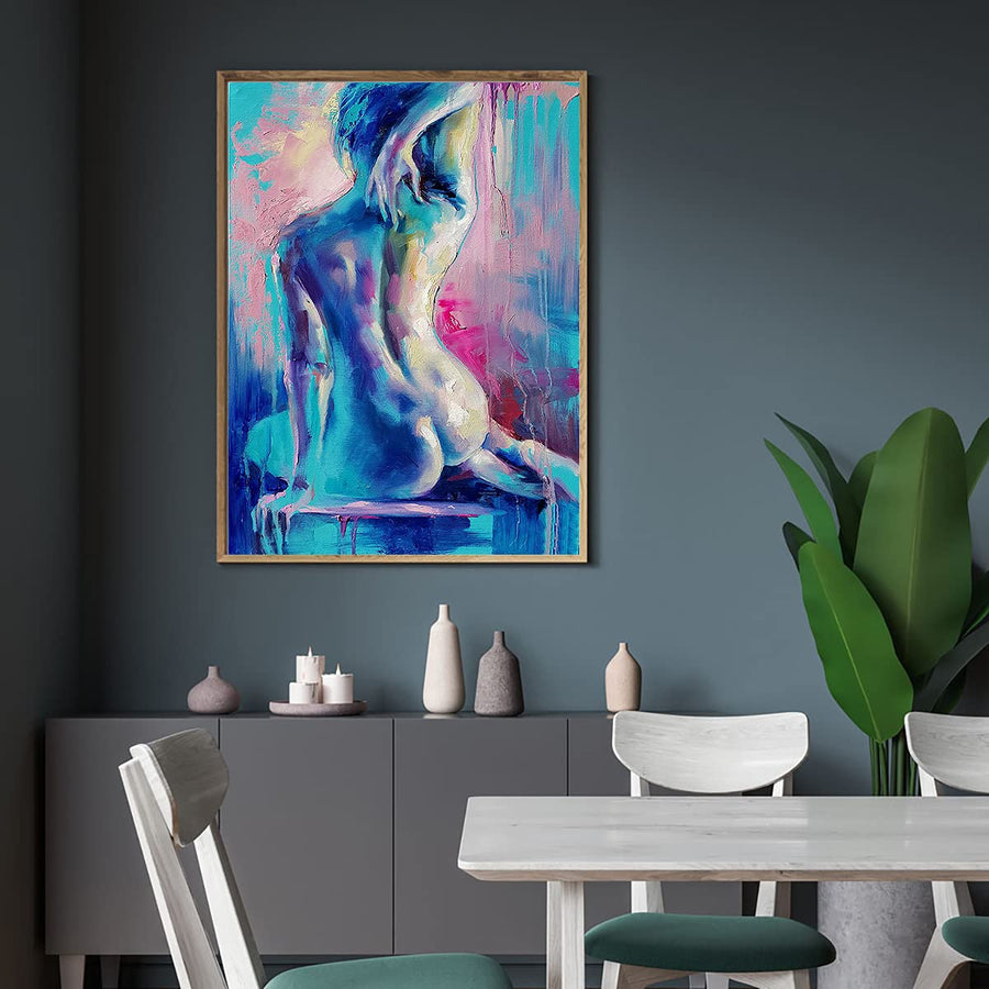 Art Female Figure Print Wall Canvas Printing Decoration Living Room Kitchen Bedroom (12x16in-unframed)