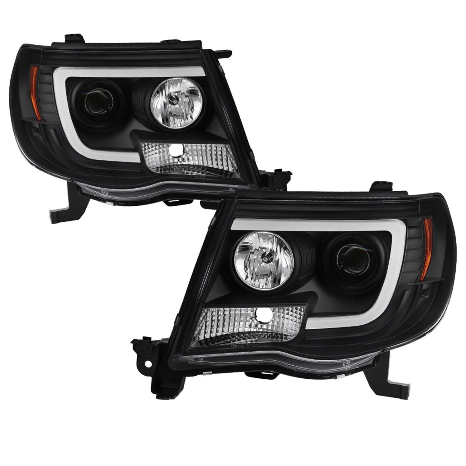 Spyder Led Sequential Black Projector Dry Bar Headlights