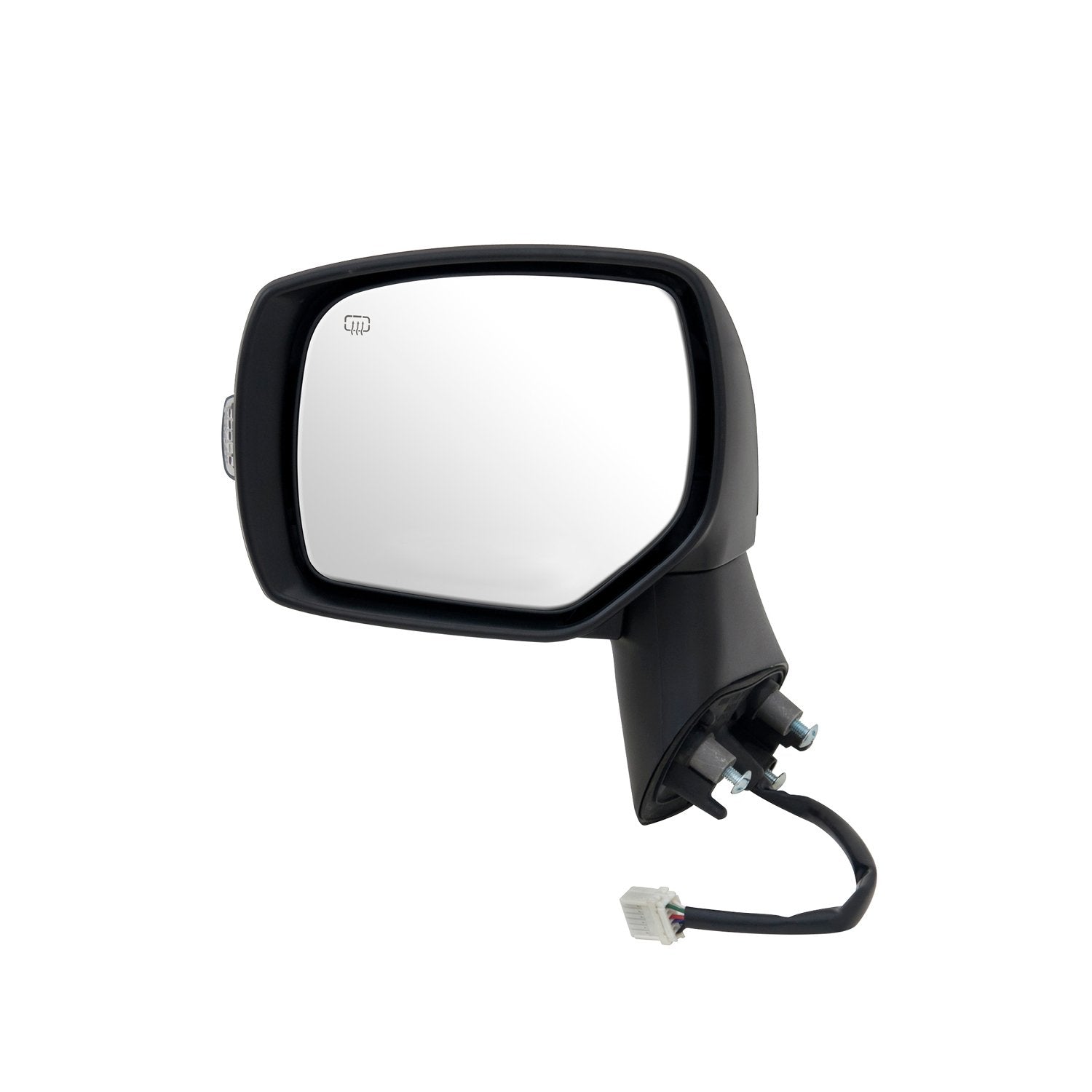 Mirror Driver Side for Subaru XV Crosstrek, Textured Black w/PTM Cover, w/Turn Signal, Heated Power, Foldaway
