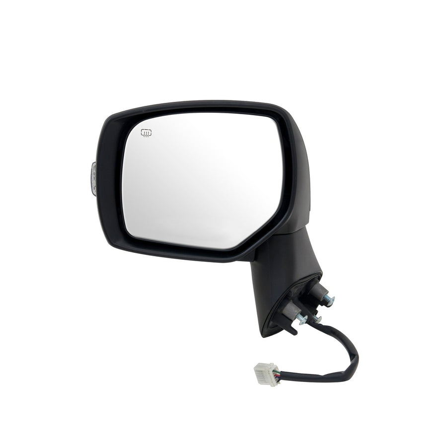 Mirror Driver Side for Subaru XV Crosstrek, Textured Black w/PTM Cover, w/Turn Signal, Heated Power, Foldaway