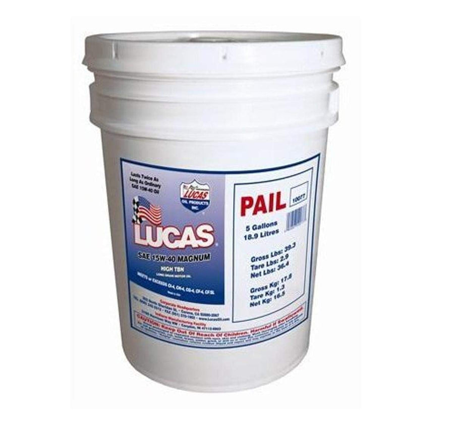 SAE 15W-40 Lucas Oil Magnum Motor Oil - 5 Gallon Pail 10077