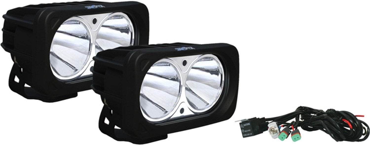 Optimus Black Square Vision X Lighting 9137742 10W LED Flood Light - Pair