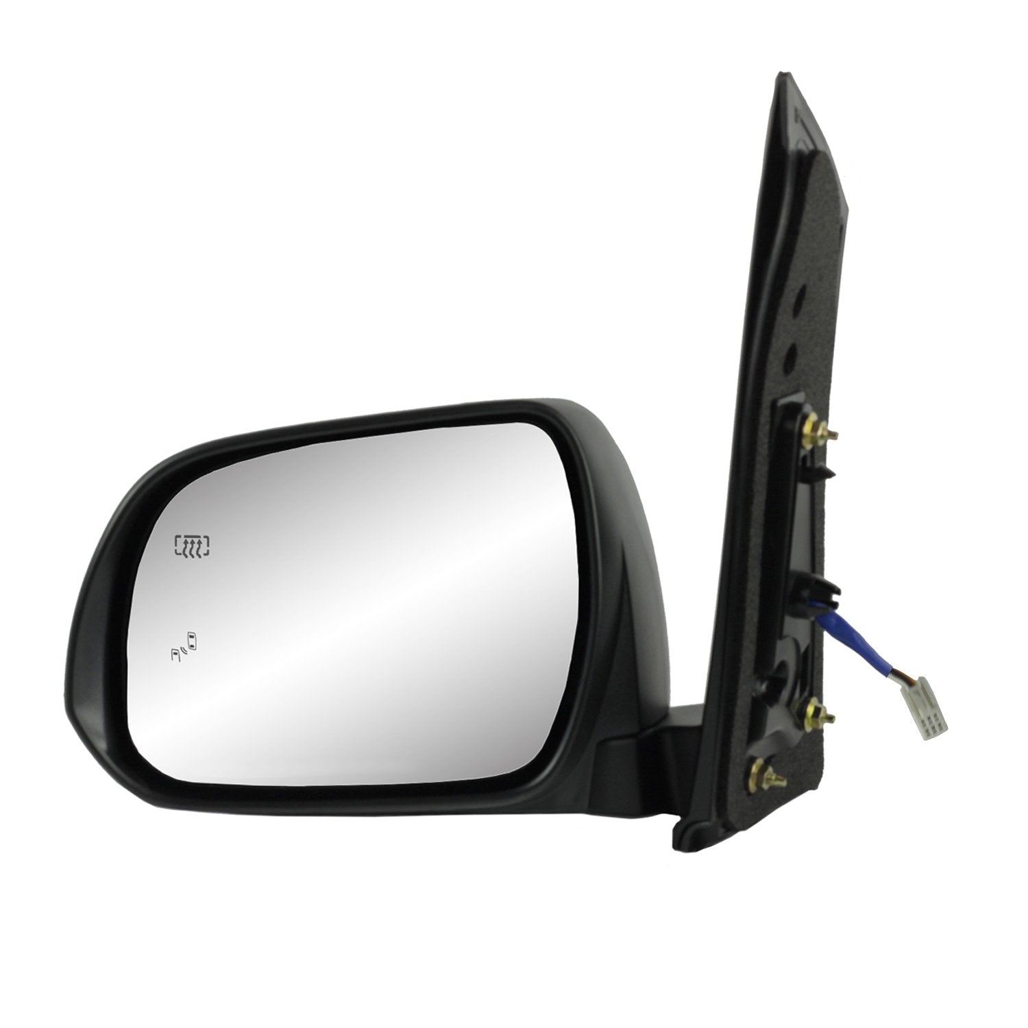 Fit System Mirror Driver Side for Toyota Sienna, Textured Black w/PTM Cover, w/Blind spot Detection System, Foldaway, w/o Memory, Heated Power (70206T)