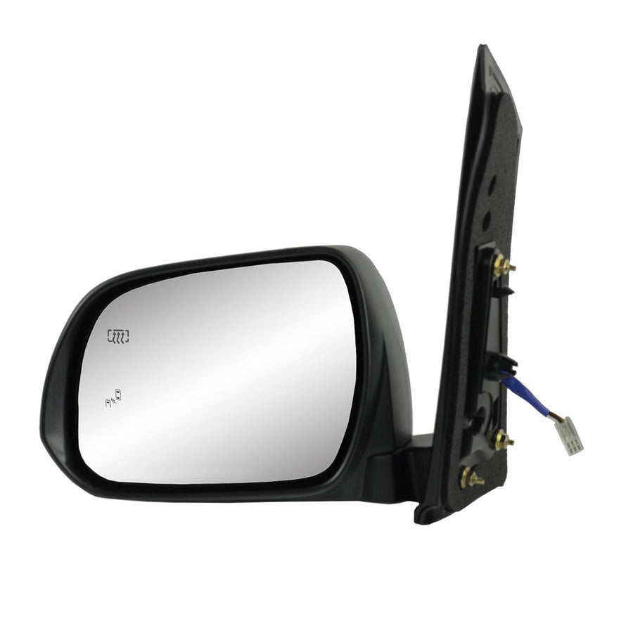 Fit System Mirror Driver Side for Toyota Sienna, Textured Black w/PTM Cover, w/Blind spot Detection System, Foldaway, w/o Memory, Heated Power (70206T)