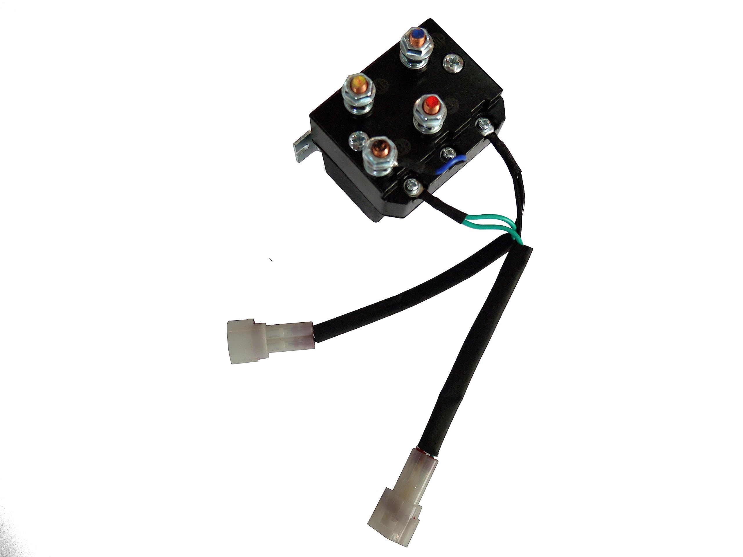 TrailFX Recovery Winch Solenoid Replacement fits W35B WS35B W45B WS45B Winches 12V 4 Leads Easy Install Black TrailFX WA026