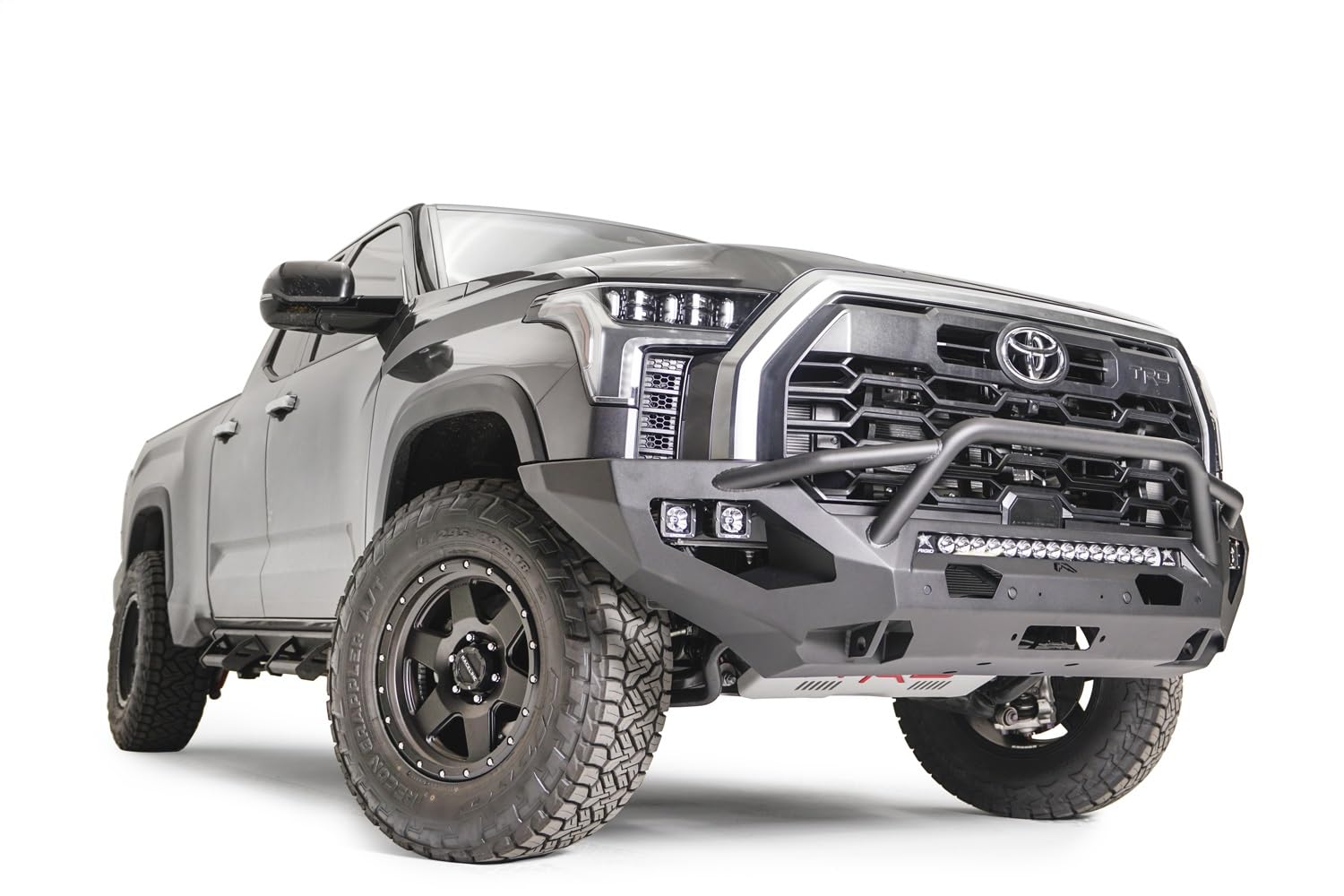 Fab Fours Matrix Front Bumper TT22-X5452-1 fits 22-23 Toyota Tundra - 2 Stage Black Powder Coated - w/Pre-Runner Guard