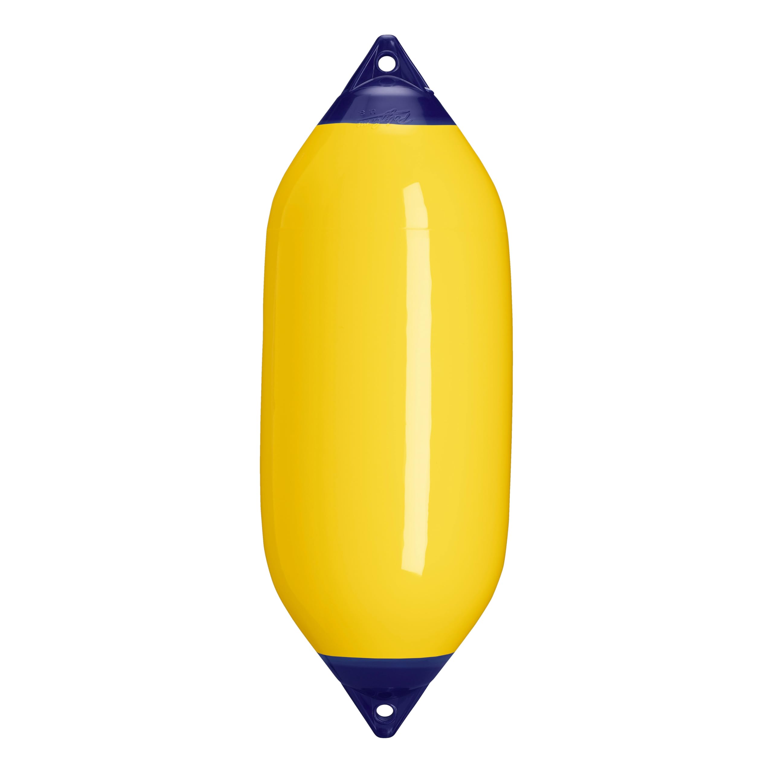 Polyform F-Series Boat Fender Standard F-7 Blue Ropehold - Yellow