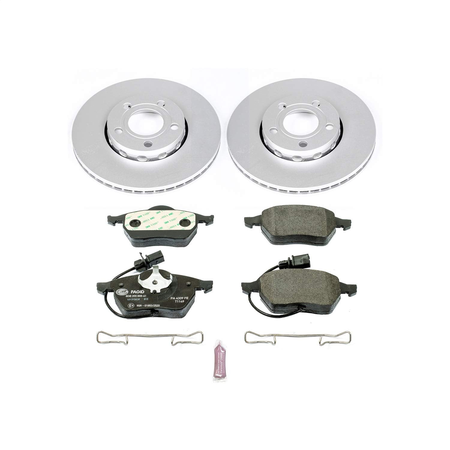 Power Stop ESK528 Euro-Stop Front Brake Kit Audi VW For Audi A4, Audi A4 Quattro, Audi A6, Audi A6 Quattro, VW Passat [Model Specific]