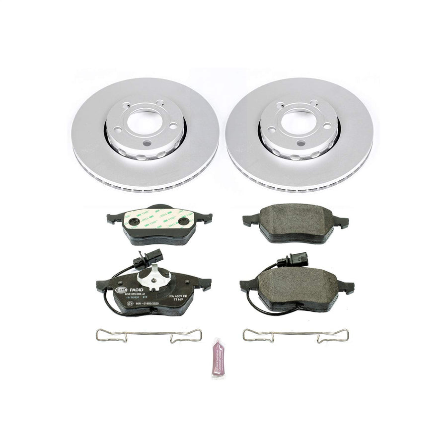 Power Stop ESK528 Euro-Stop Front Brake Kit Audi VW For Audi A4, Audi A4 Quattro, Audi A6, Audi A6 Quattro, VW Passat [Model Specific]
