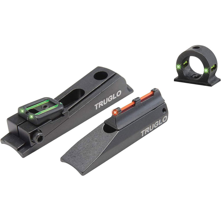 TruGlo Universal Bright Xtreme Mzzl Sight Set, with Red Front Ramp, Green Rear Notch & Bonus Green Ghost