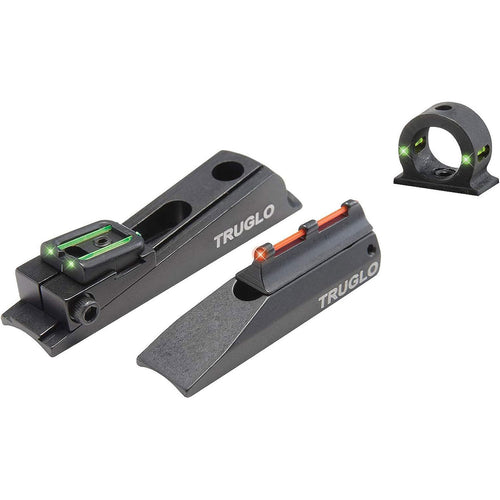 TruGlo Universal Bright Xtreme Mzzl Sight Set, with Red Front Ramp, Green Rear Notch & Bonus Green Ghost