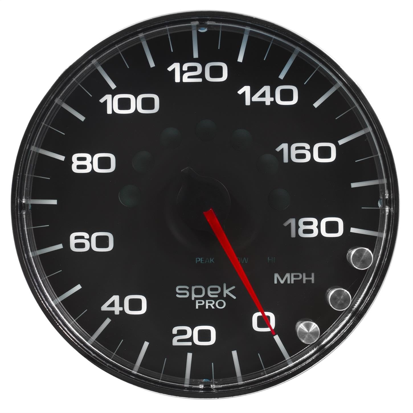 AutoMeter Gauge P230318 Speedometer (Spek-Pro 5", 180 Mph, Elec. Programmable, Black/Chrome, Spek-Pro)